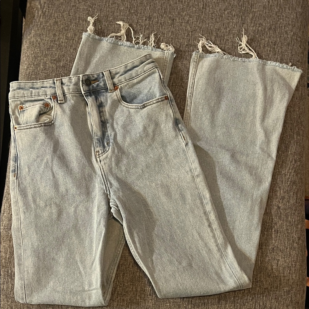MOTEL rocks split hem flare jeans